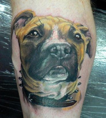 Dog Head Tattoo Image