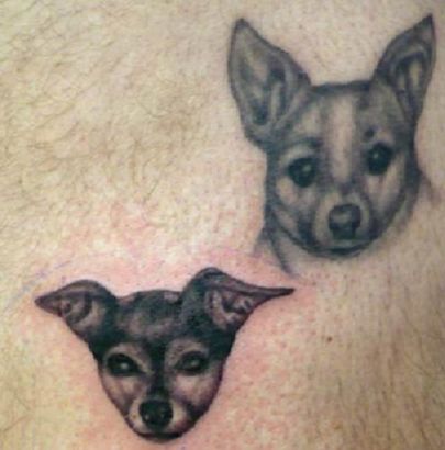 Dog Heads Tattoo Design