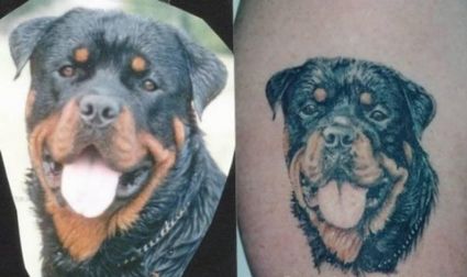 Dogs Face Tattoo