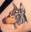 dog head picture tattoo