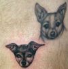 dog heads tattoo design