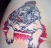 Dog tattoo design