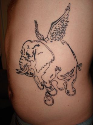 Angel Elephant Tattoo