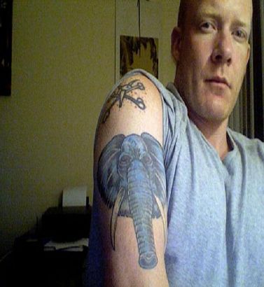 Elephant Head Arm Tattoo