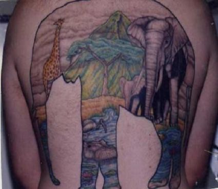 Elephant Back Tattoos