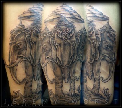 Elephants Tattoos Pic