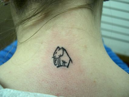 Small Tattoo On Neck