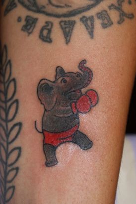 Funny Elephant Tattoo