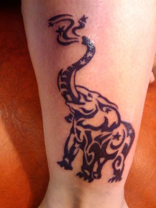 Tribal Elephant Tattoo Pic