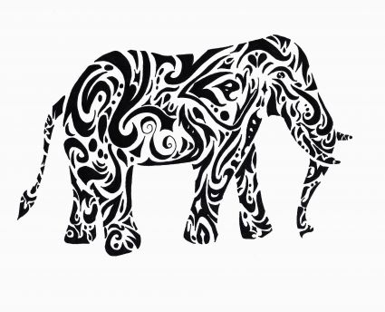 Tribal Elephant Tattoo