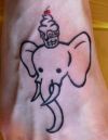 small elephant head tattoo