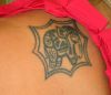 elephant tattoo on girl's shoulder