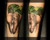 elephant with tree tattoo