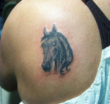 Horse Head Tattoo For Girl's Arm