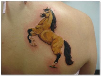 Horse Tattoo On Back