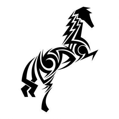 Tribal Horse Tattoo