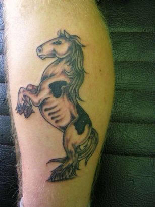 Horse Tattoo Pic On Leg