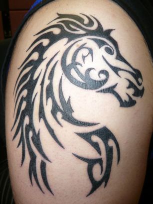 Tribal Horse On Arm