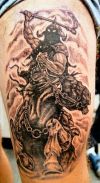 warrior and horse tattoo
