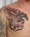 horse tattoo on chest