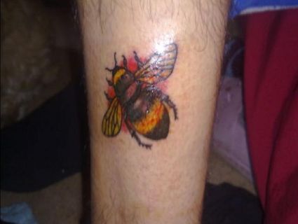 Bee Leg Tattoo