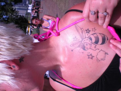 Girl With Bee Tattoo