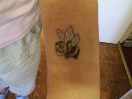 Bee Hand Tattoo