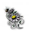 bee and flower pic tattoos