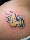 bee image back tattoo