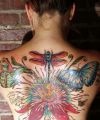 bee back tattoo