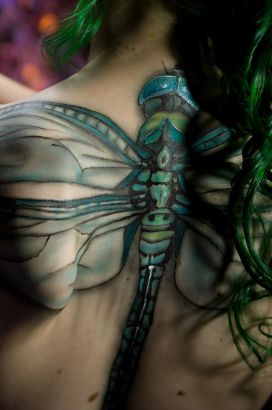 3D Dragonfly Tattoos