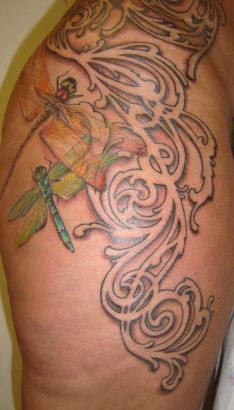 3D Dragonfly Tattoo