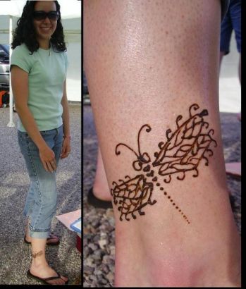 Dragonfly Henna Tattoo Art