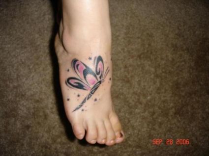 Dragonfly Tattoo On Feet