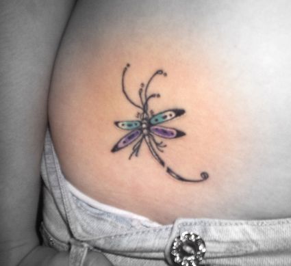 Dragonfly Tat On Stomach