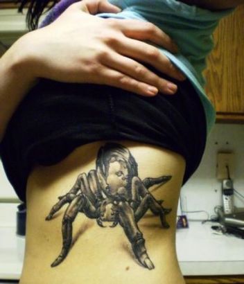 3D Spider Pic Tattoo