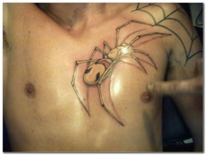 3D Spider Image Tattoo