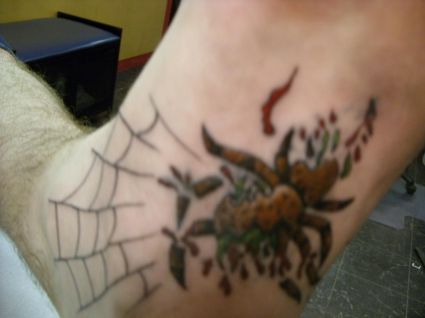 Angle Spider Tattoo