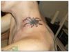 3D spider neck tattoo pic