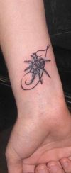 3D spider wrist tattoo