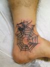 Spider Tattoo Design On Man Ankle