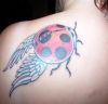 ladybug tattoos on shoulder
