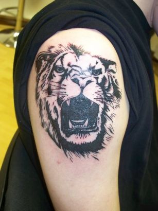 Lion Head Tattoo Pics On Arm