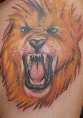 Lion Head Tattoos Pics