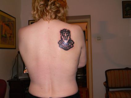 Lion Tattoo For Girl's Back