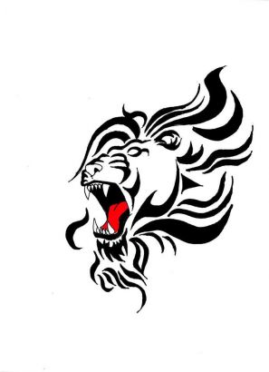 Roaring Head Lion Tattoo