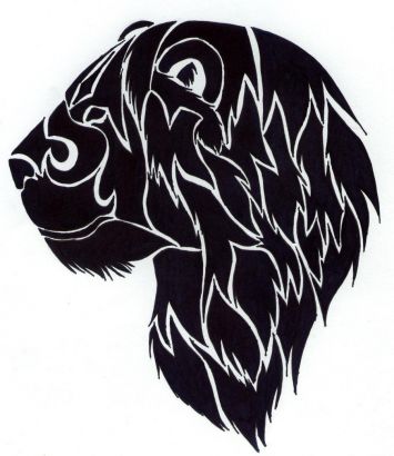 Tribal Lion Head Free Tattoo