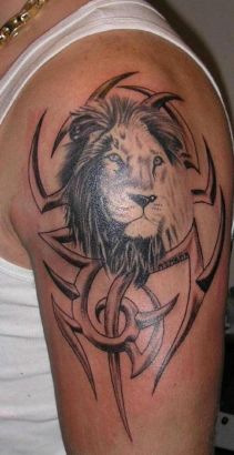 Tribal Lion Tattoos For Arm