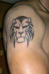 Lion Tattoo Design On Man Shoulder
