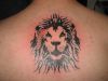 lion head back tattoo